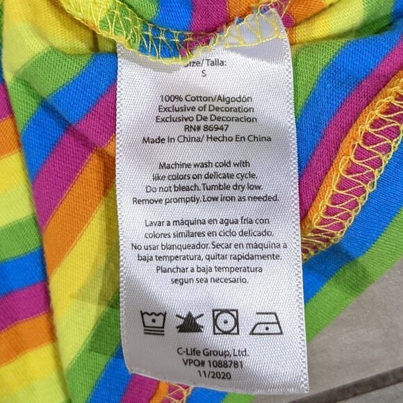 Rainbow Stripe Sponge Bob Shirt - Picture 3 of 5